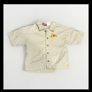 Winnie The Pooh Disney Button Up Shirt Embroidered Kids Size 4T